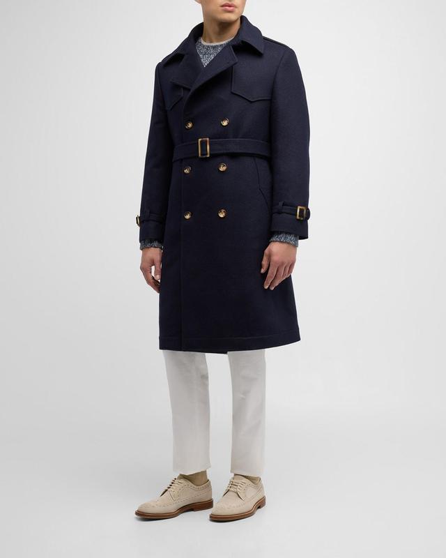 Men's Double-Faced Wool Trench Coat Product Image