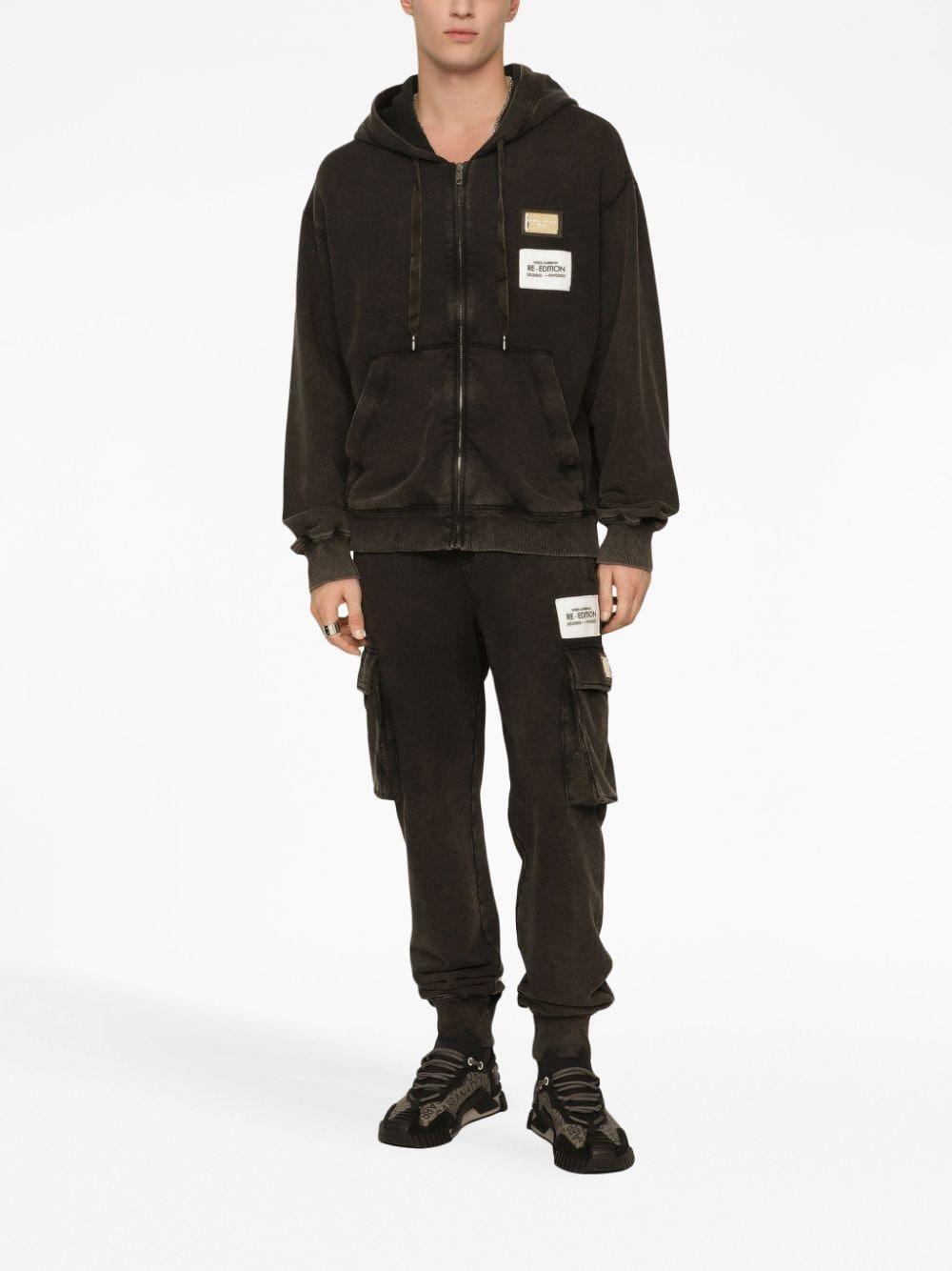 Logo-patch Zipped Cardigan In Black Product Image