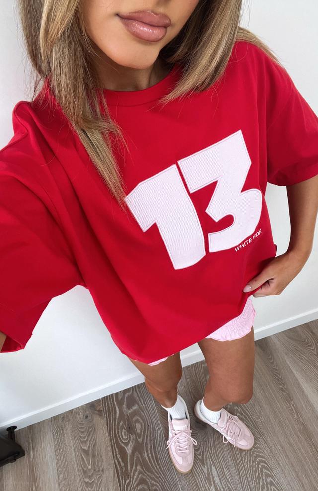 Your Lucky Day Oversized Tee Red Product Image