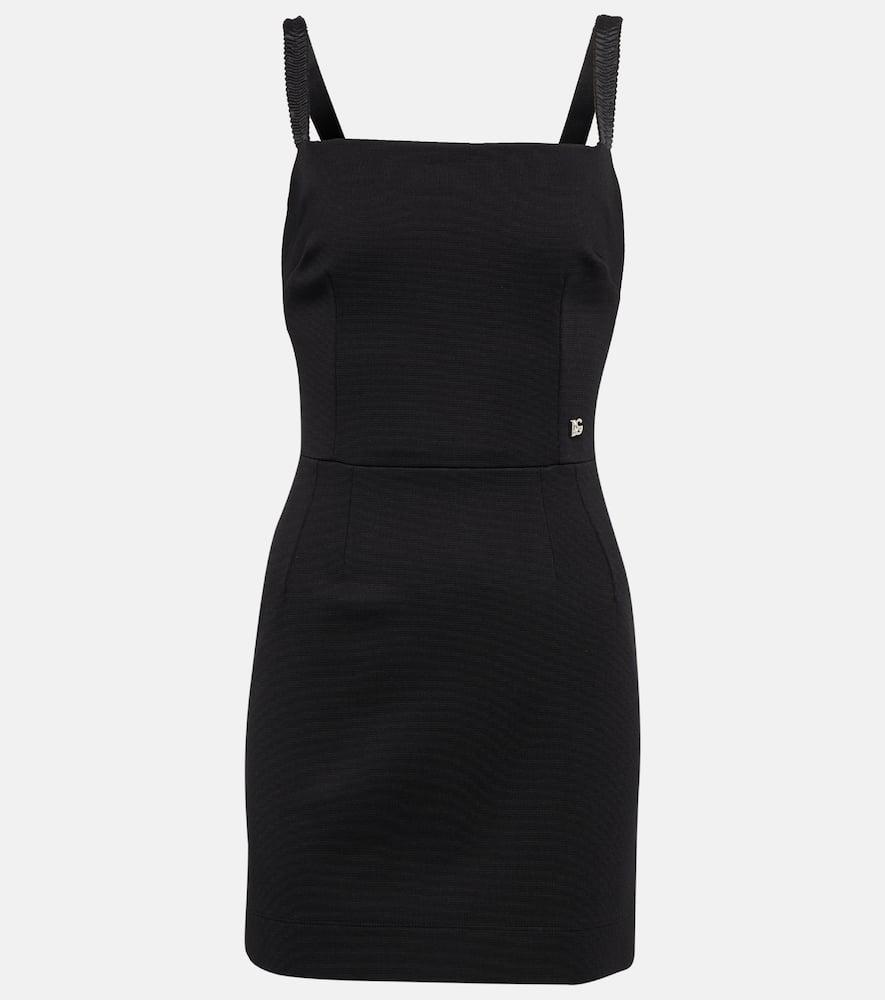 Logo Plaque Sleeveless Mini Dress In Black Product Image