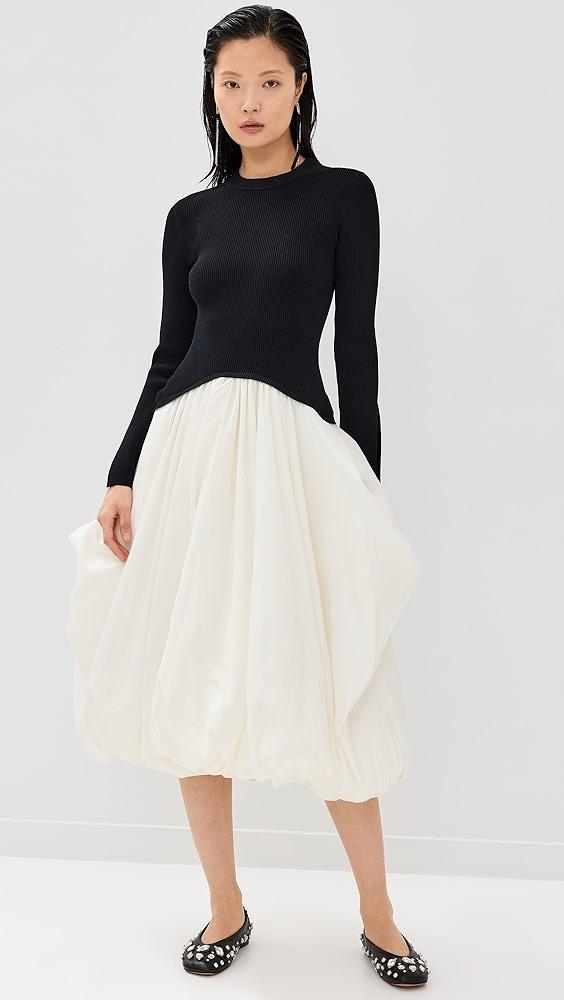 SIMKHAI Kenlie Mock Neck Midi Dress | Shopbop Product Image