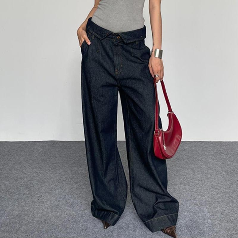 High Waist Wide Leg Jeans Product Image