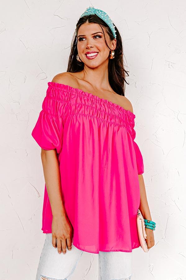 Made For Merriment Shift Top in Hot Pink Product Image