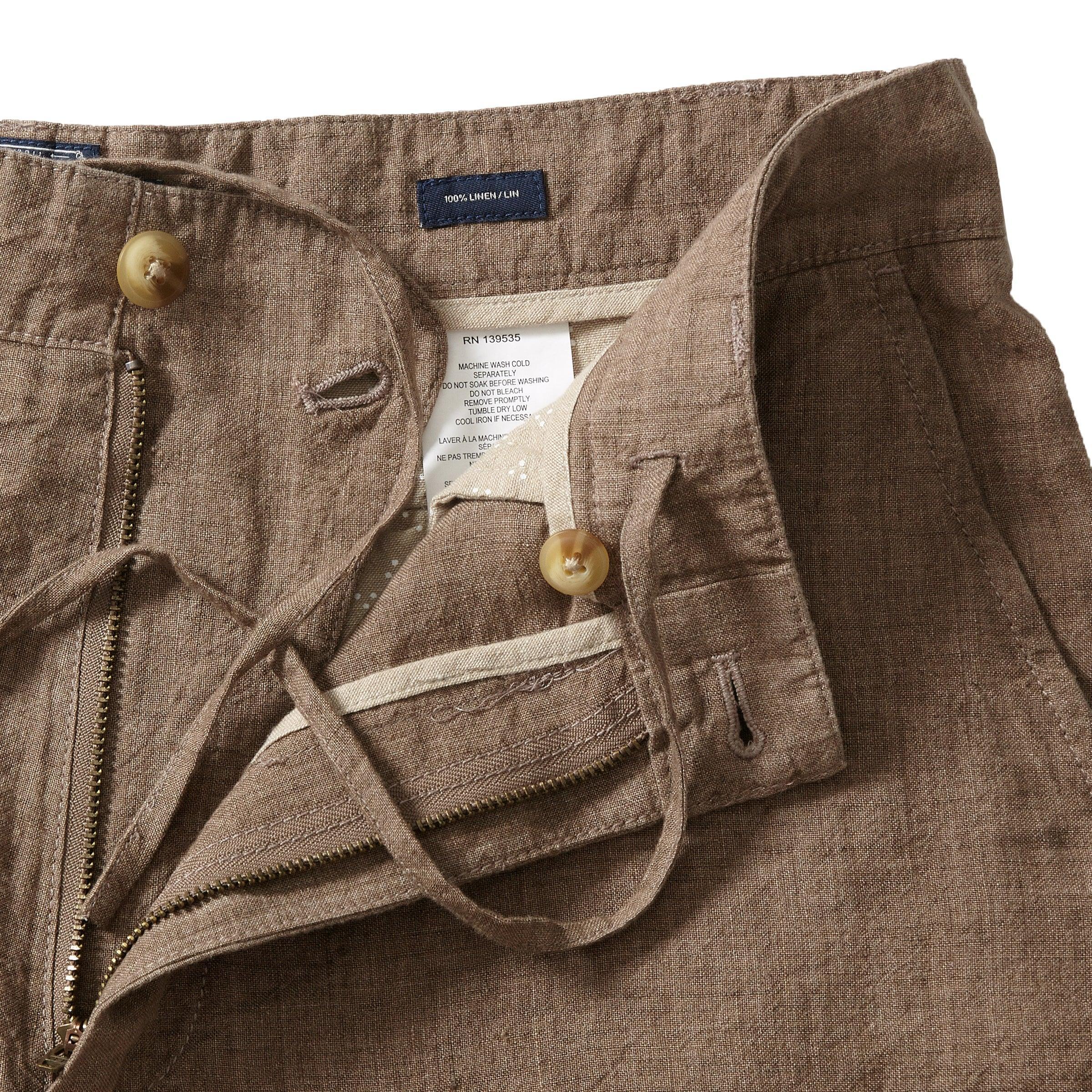 Aventura Washed Linen Shorts  - Tobacco Product Image