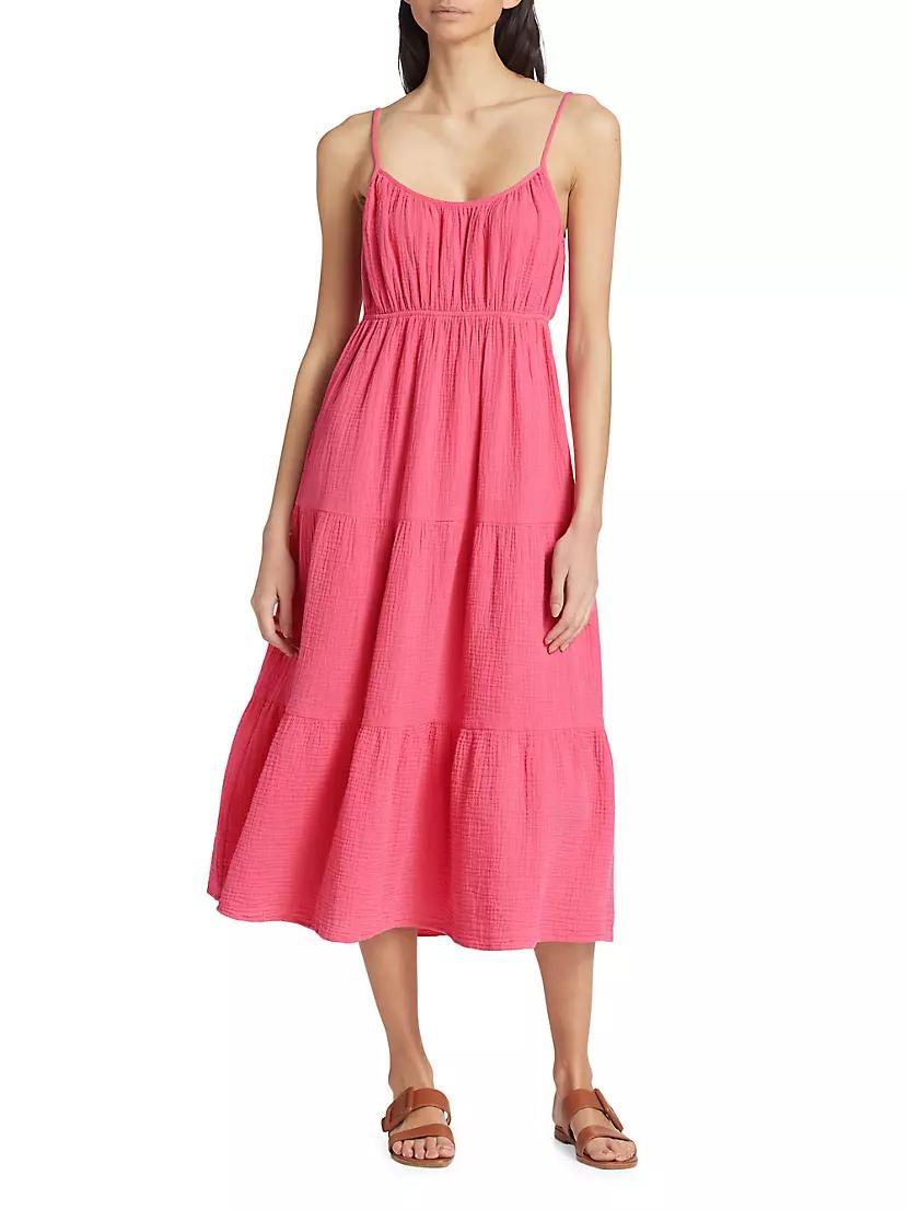 Blakely Cotton Gauze Midi-Dress Product Image