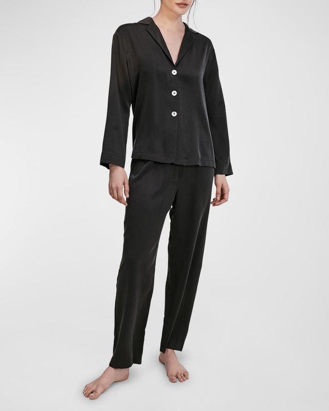 Washable Silk Long-Sleeve Pant Set Product Image