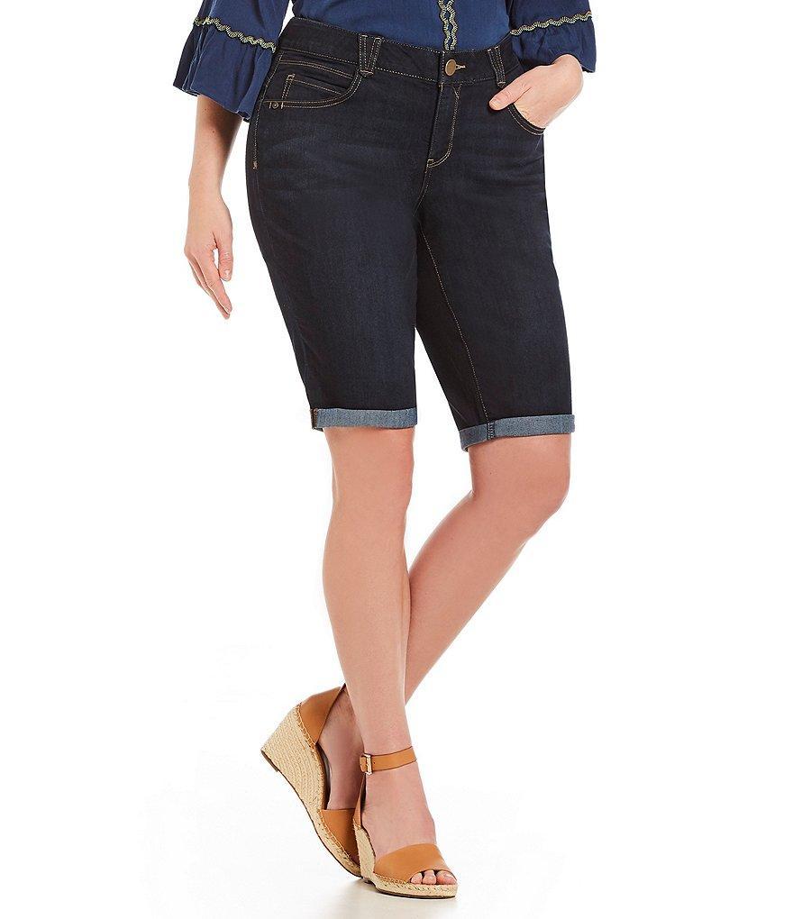 Democracy Plus Size #double;Ab#double;solution® Rolled Cuff Bermuda Shorts Product Image