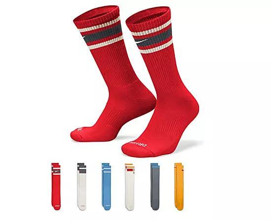 Nike Men's Large Everyday Plus Crew Socks 6 Pairs Product Image