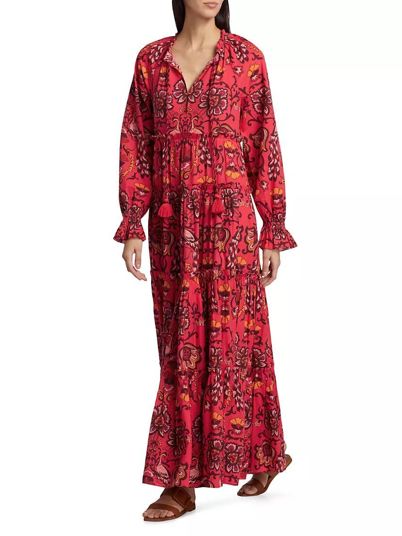 Grazia Floral Cotton Voile Maxi Dress Product Image