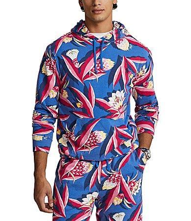 Mens Floral French Terry Hoodie Product Image