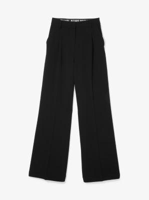 Crepe Wide-Leg Pants Product Image