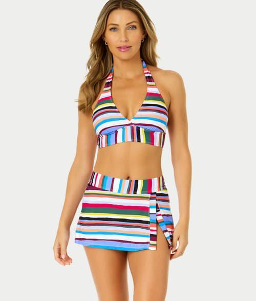 Anne Cole Womens Marilyn Striped Halter Bikini Top Product Image