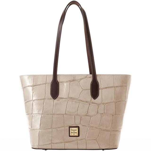 Dooney & Bourke Womens Denison Leather Tote Shopping Bag in Taupe Product Image