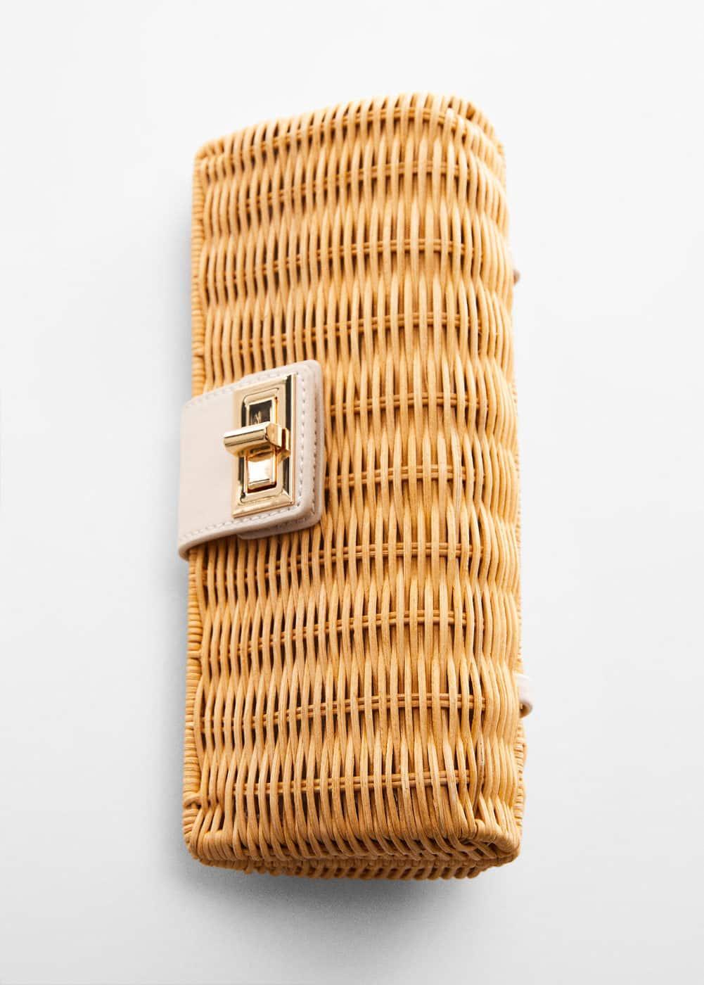 MANGO - Rattan clutch bag - One size - Women Product Image