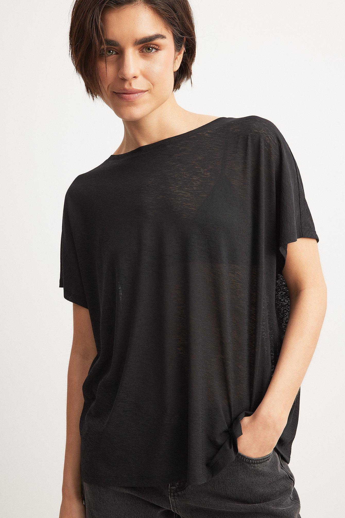 Sheer Kimono Sleeve T-shirt Product Image