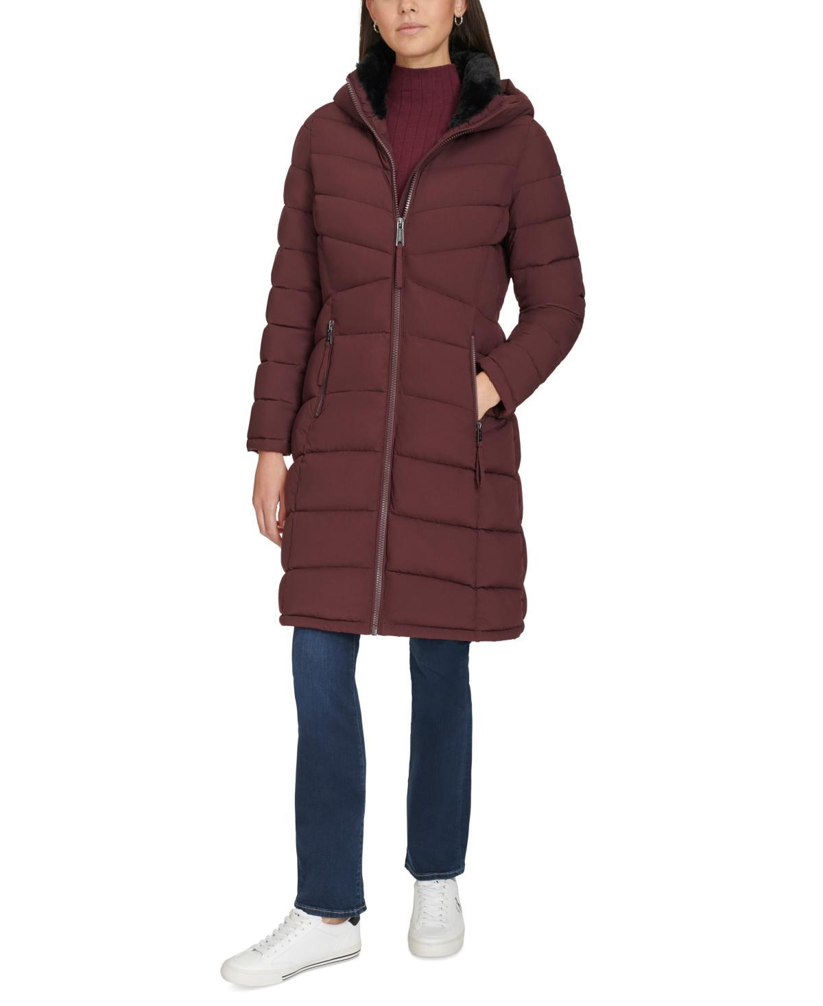 Calvin Klein Womens Hooded Puffer Coat Product Image