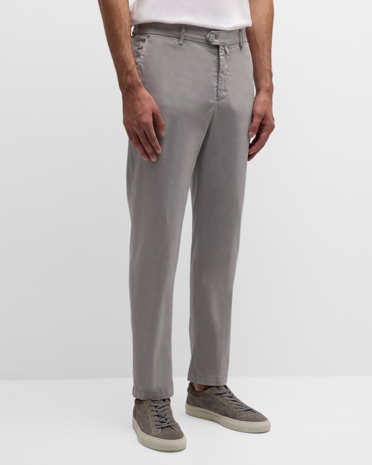 Mens Straight-Leg Stretch Cotton Pants Product Image