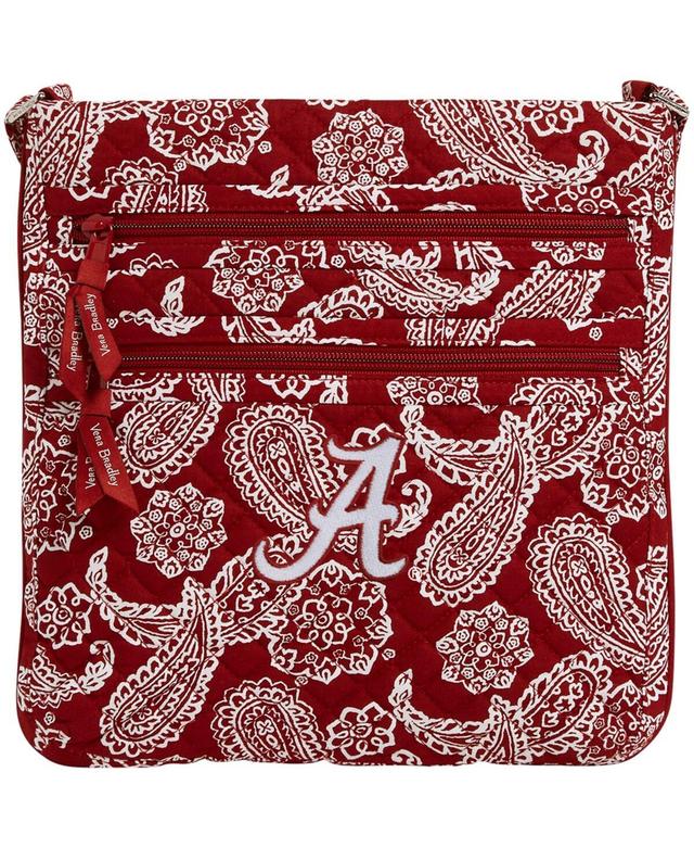 Womens Vera Bradley Alabama Crimson Tide Iconic Triple-Zip Bandana Hipster Crossbody Purse Product Image