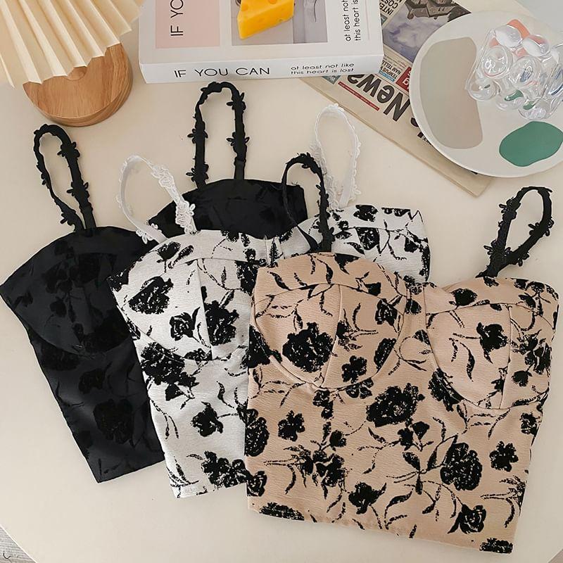 Floral Print Bustier Top Product Image