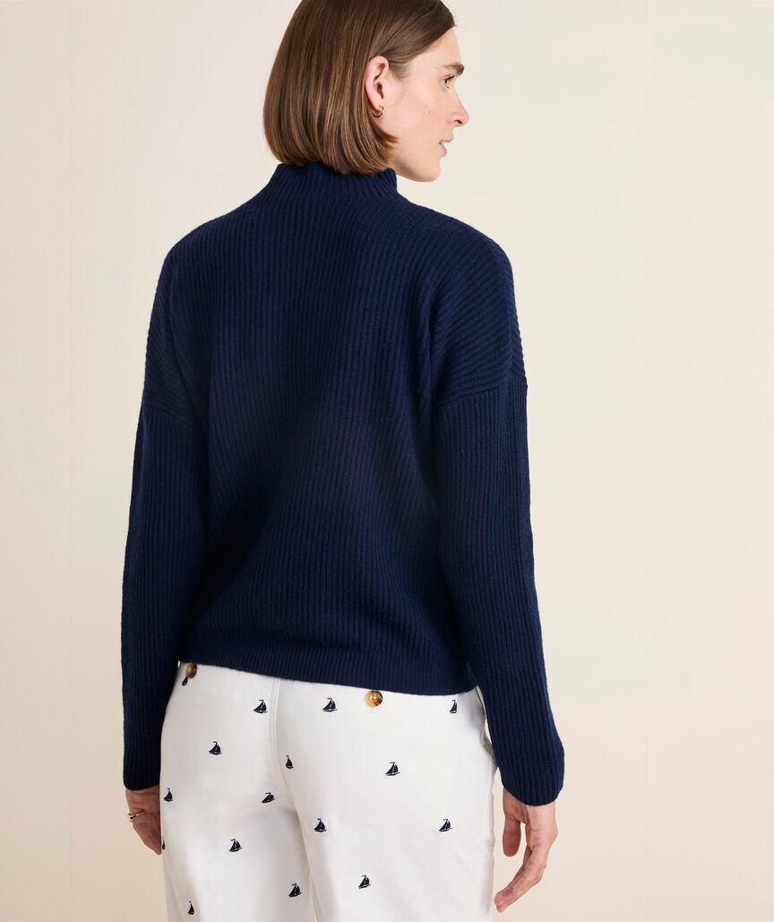 Seaspun Cashmere Ribbed Mockneck Sweater Product Image