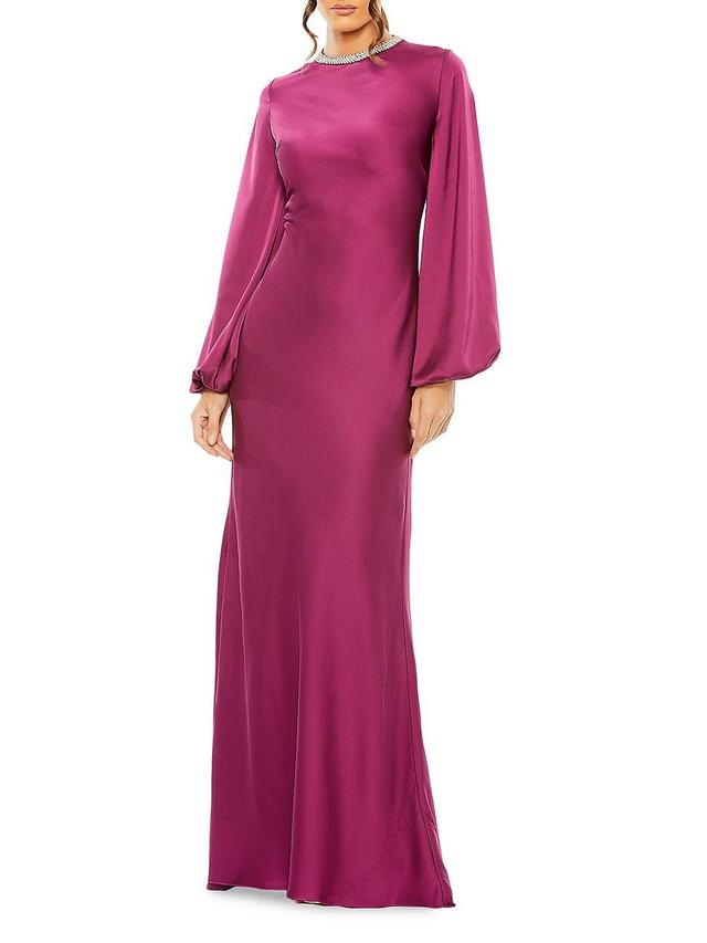 Womens Ieena Satin Sheath Gown Product Image