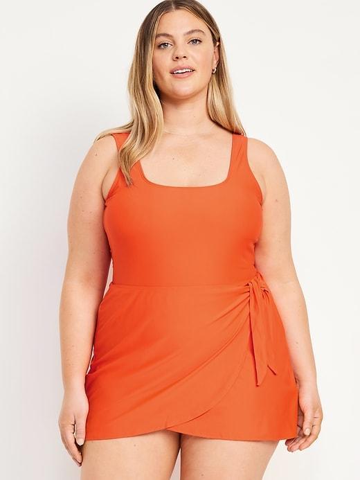 Side-Tie Swim Dress Product Image