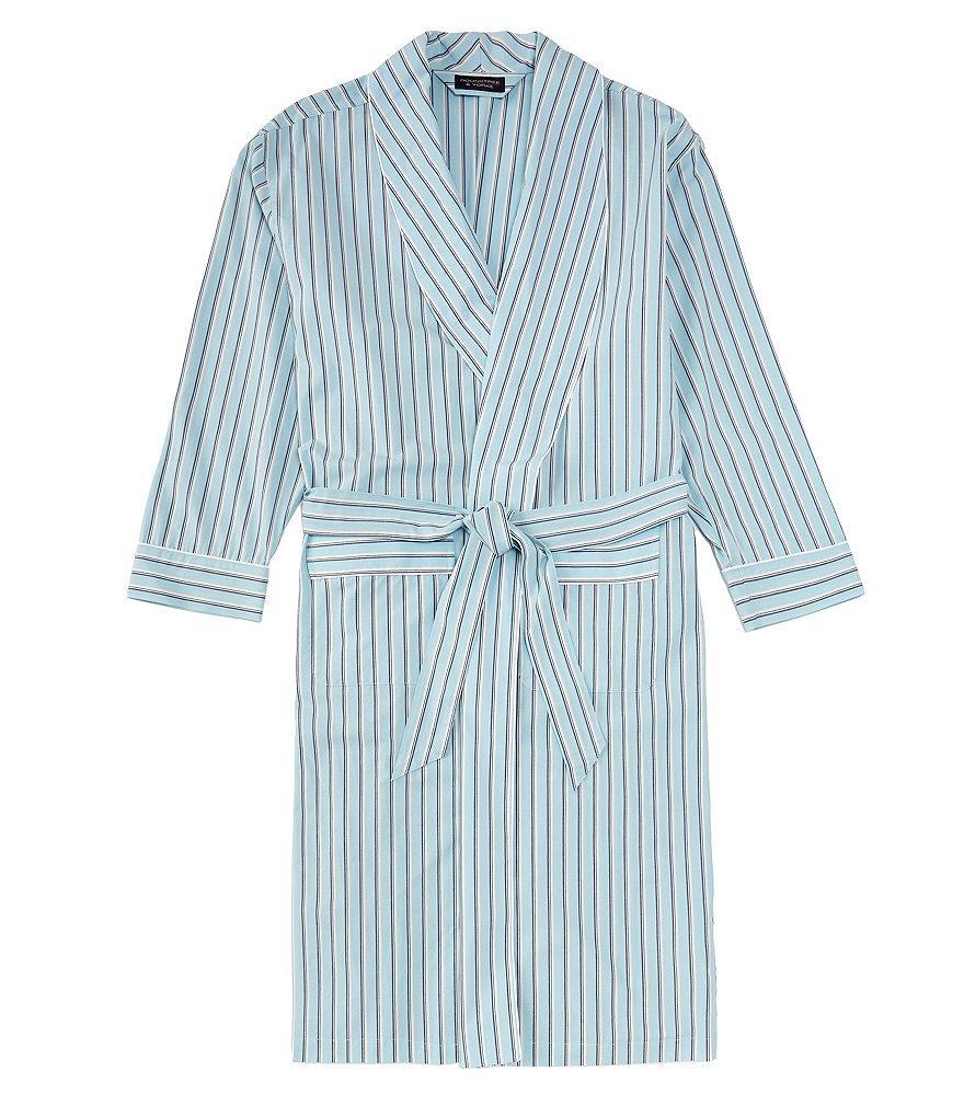 Roundtree & Yorke Long Sleeve Striped Robe Product Image