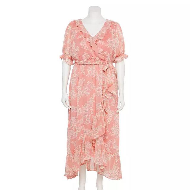 Plus Size LC Lauren Conrad Ruffled Wrap Maxi Dress, Womens Product Image