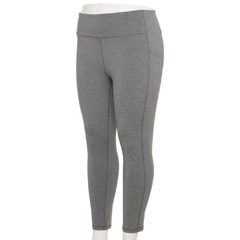 Plus Size Tek Gear Adaptive Ultrastretch High-Rise 7/8th Leggings, Womens Grey Product Image