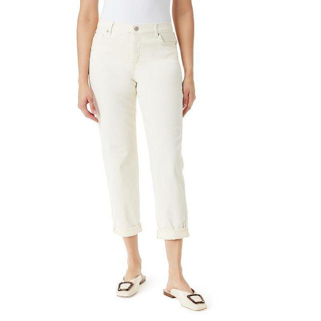 Womens Gloria Vanderbilt Weekend Slim Boyfriend Jeans White Product Image