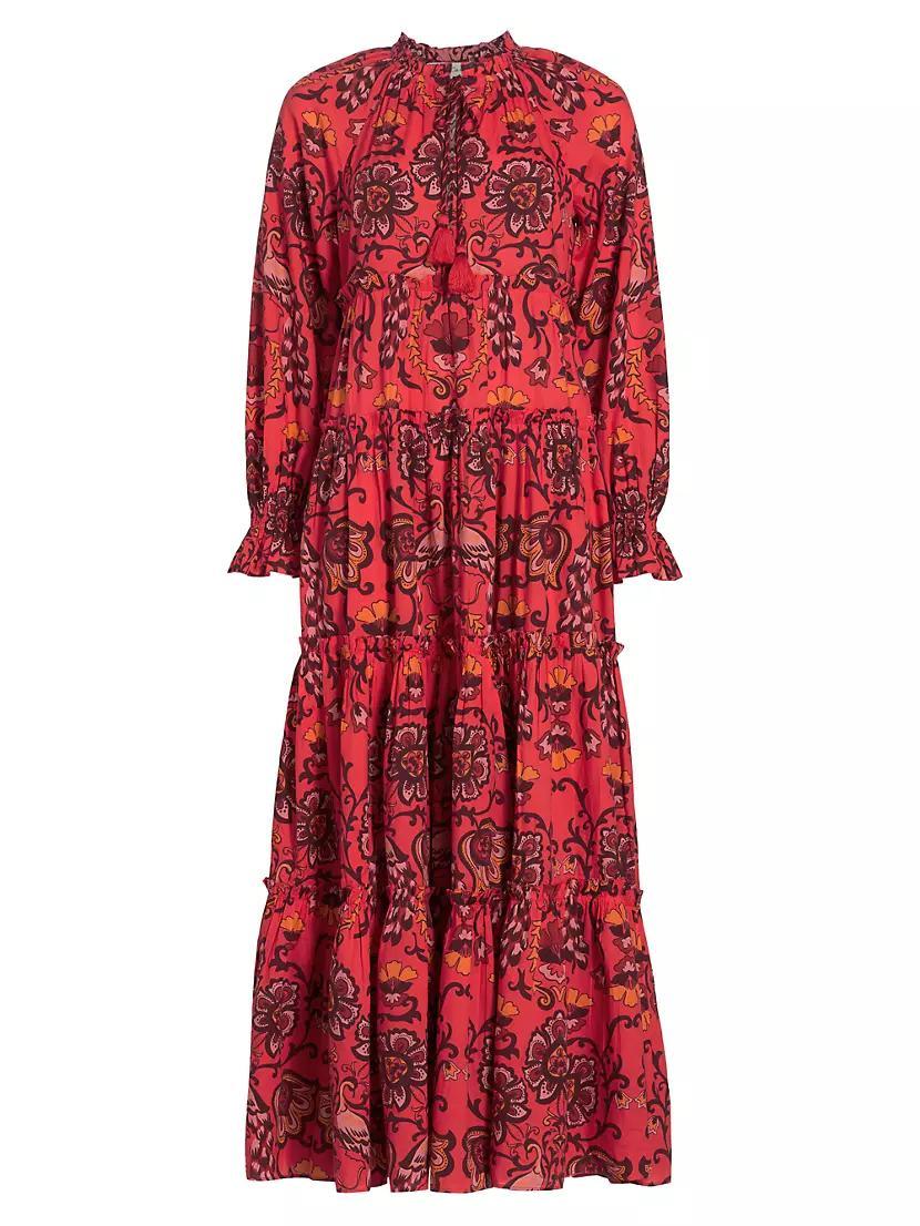 Grazia Floral Cotton Voile Maxi Dress Product Image