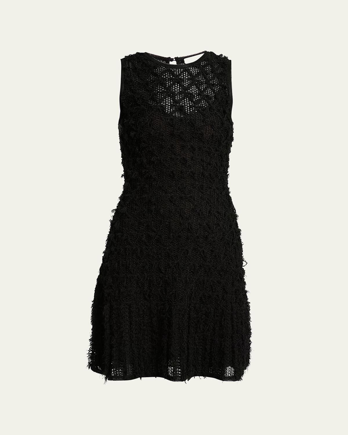 Tweed Lace Knit Mini Dress Product Image