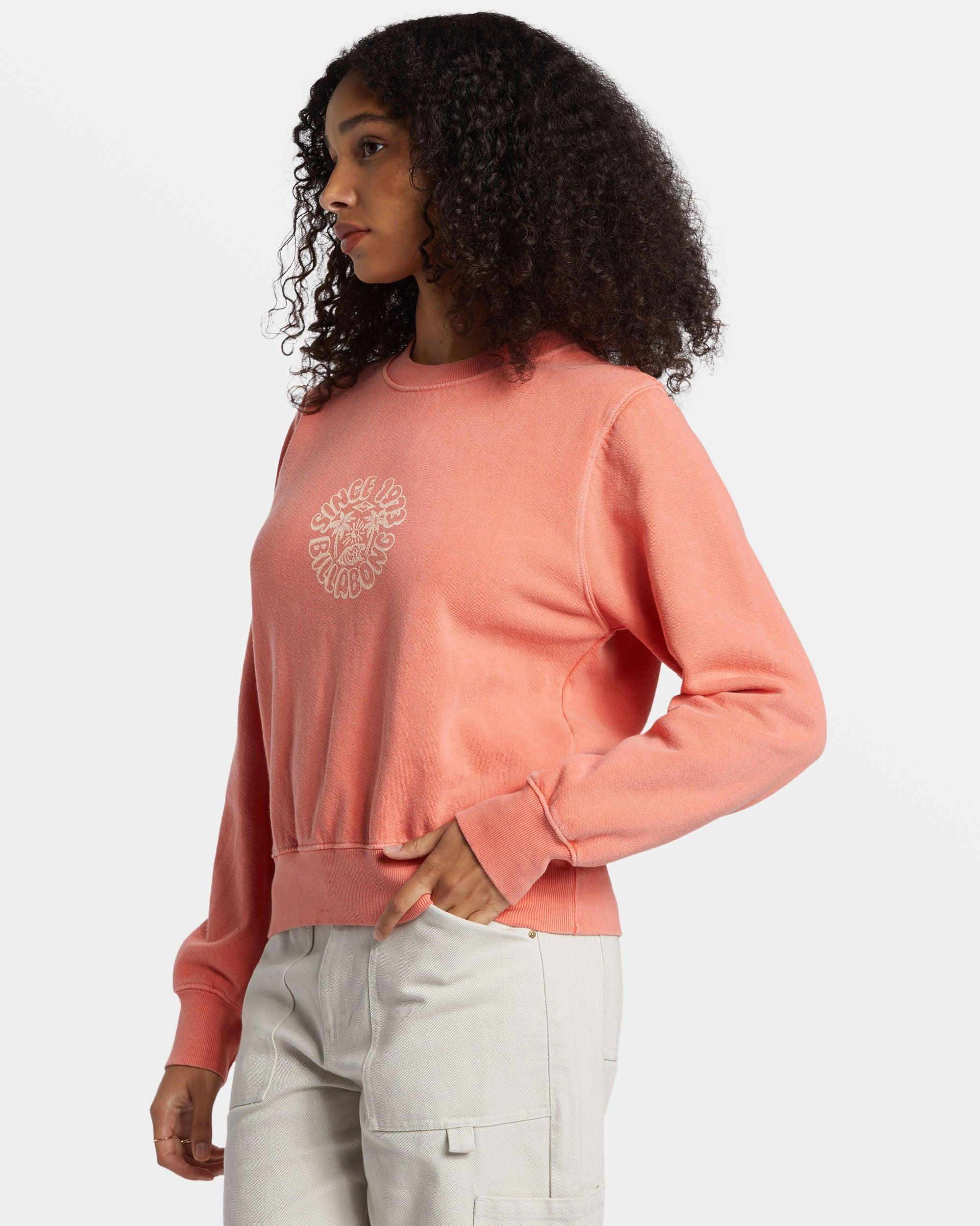 From Paradise Pullover Sweatshirt - Papaya Female Product Image