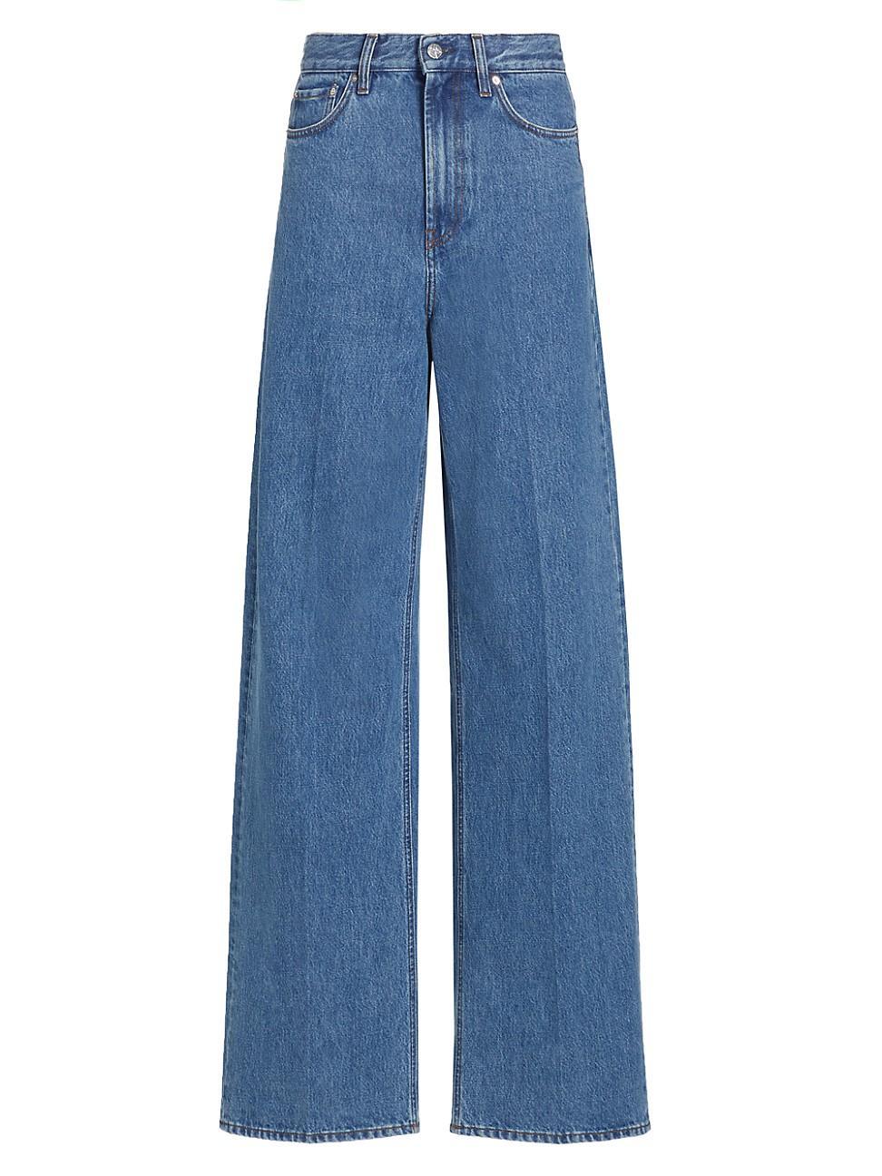 Womens High-Rise Wide-Leg Jeans product image