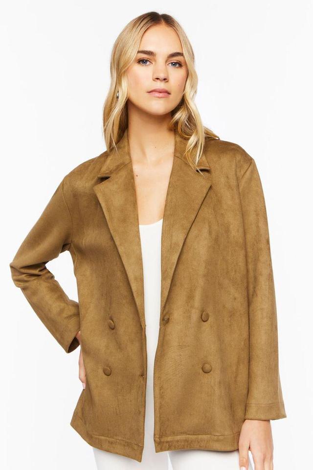 Faux Suede Notched Blazer | Forever 21 Product Image