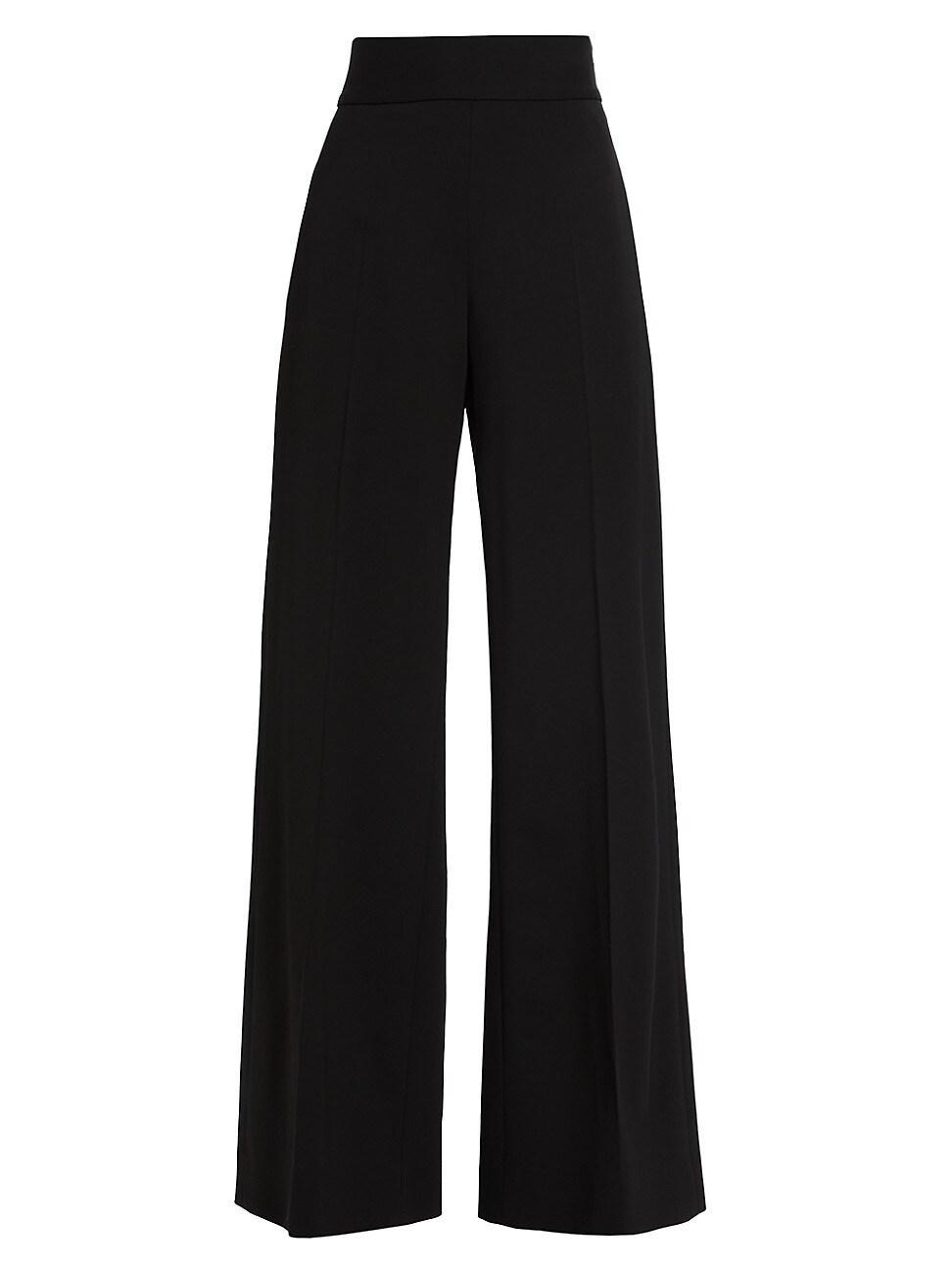 Stretch Wool High-Rise Wide-Leg Pants Product Image