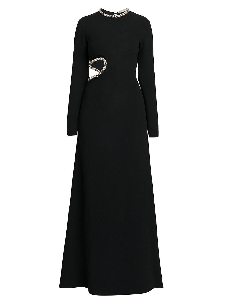 Stella McCartney Embellished Long Sleeve Cutout Gown Product Image