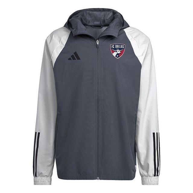 Mens adidas Gray FC Dallas 2024 All-Weather Full-Zip Jacket Product Image