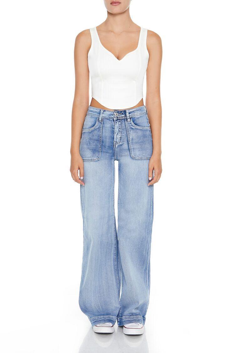 High-Rise Wide-Leg Jeans | Forever 21 Product Image