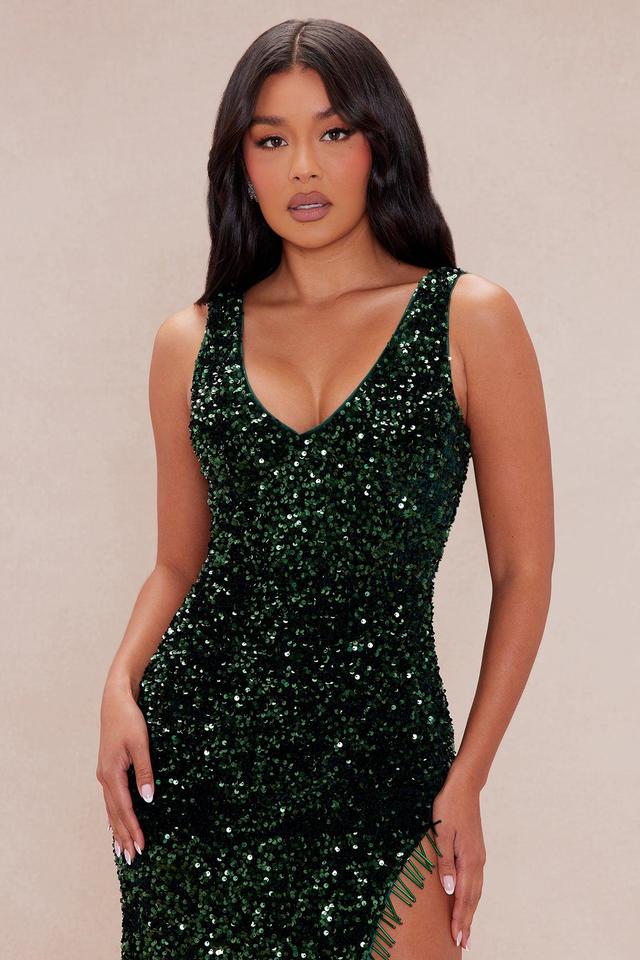 Lana Luxe Embellished Sequin Gown - Hunter Product Image