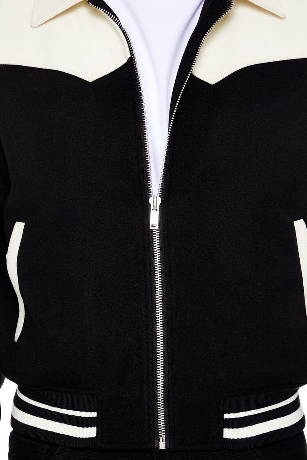 Colorblock Zip-Up Bomber Jacket | Forever 21 Product Image