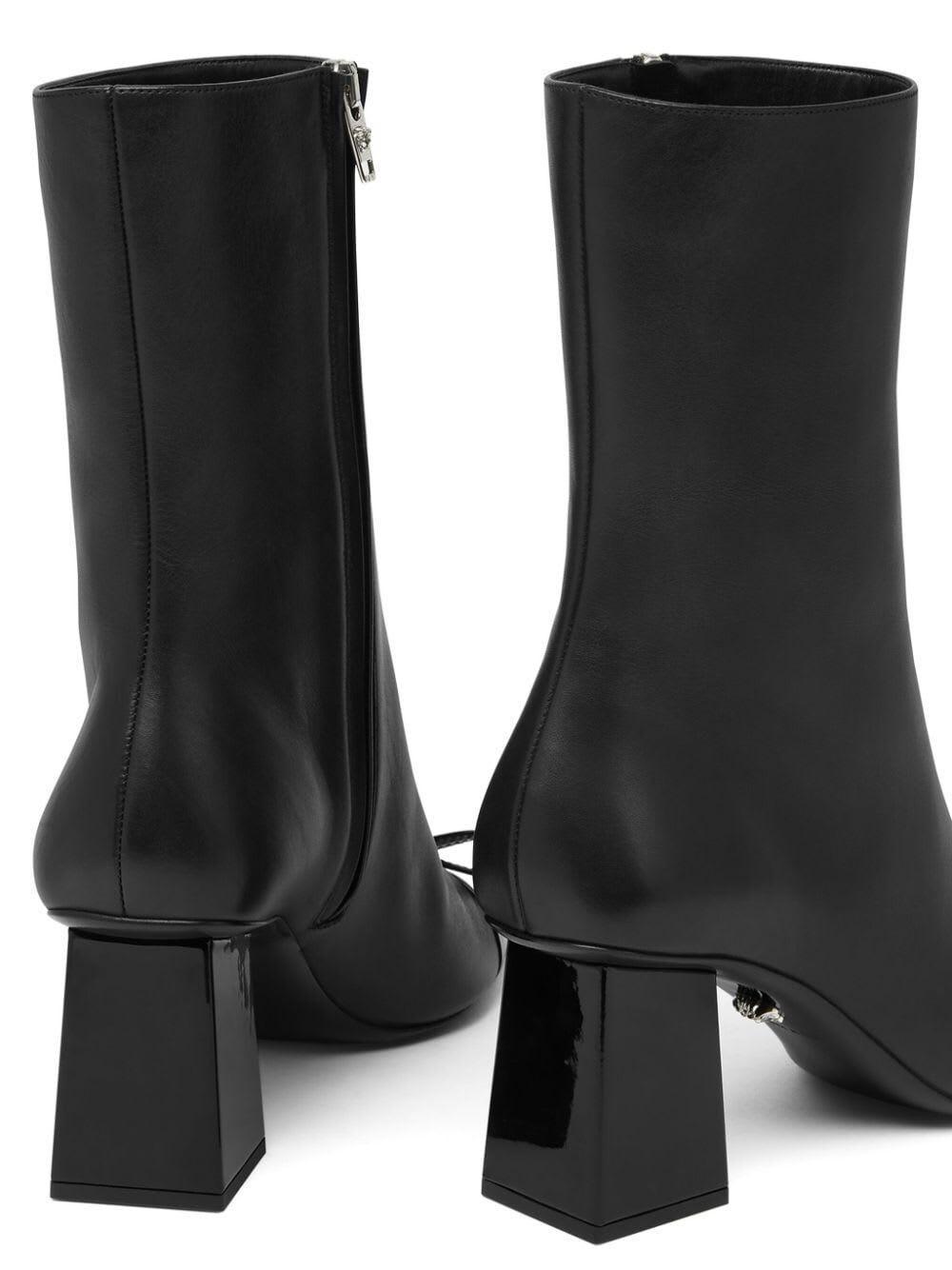 Booties T.70 Calf Leather Shoes In Black Product Image