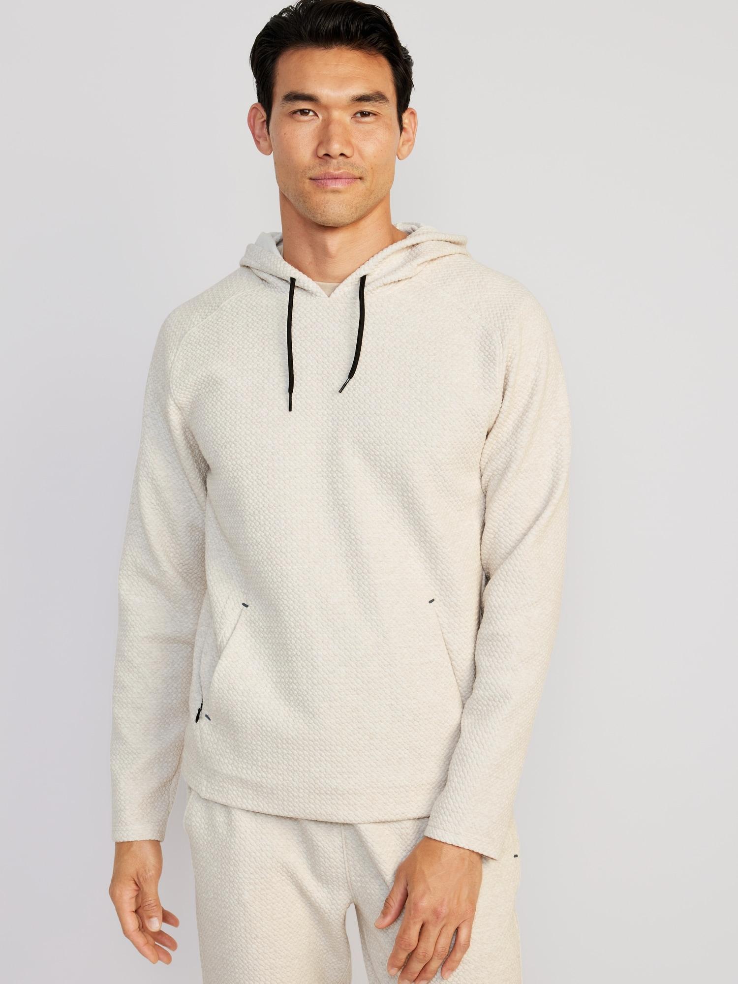 Old Navy Dynamic Fleece Textured Pullover Hoodie for Men - Wish Bone - male - Size: L Product Image