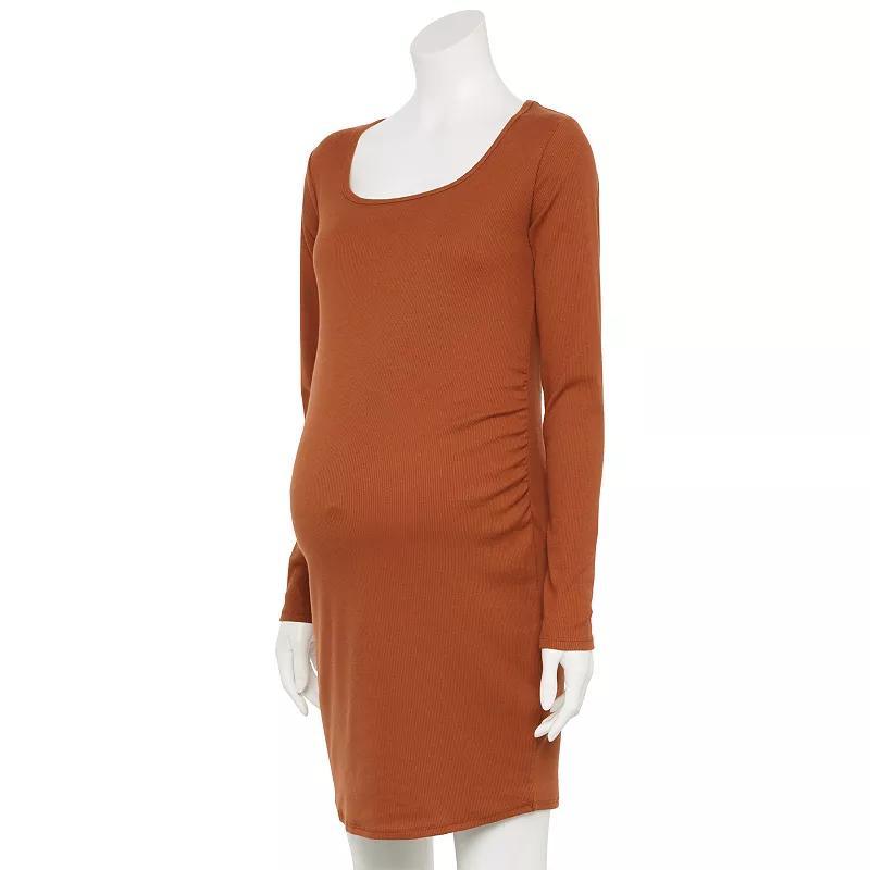 Maternity Sonoma Goods For Life Long Sleeve Squareneck Dress, Womens Product Image