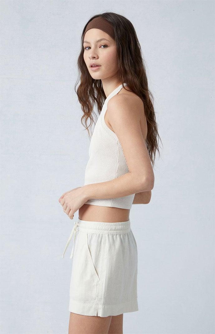 Women's Linen Tie Front Shorts Product Image