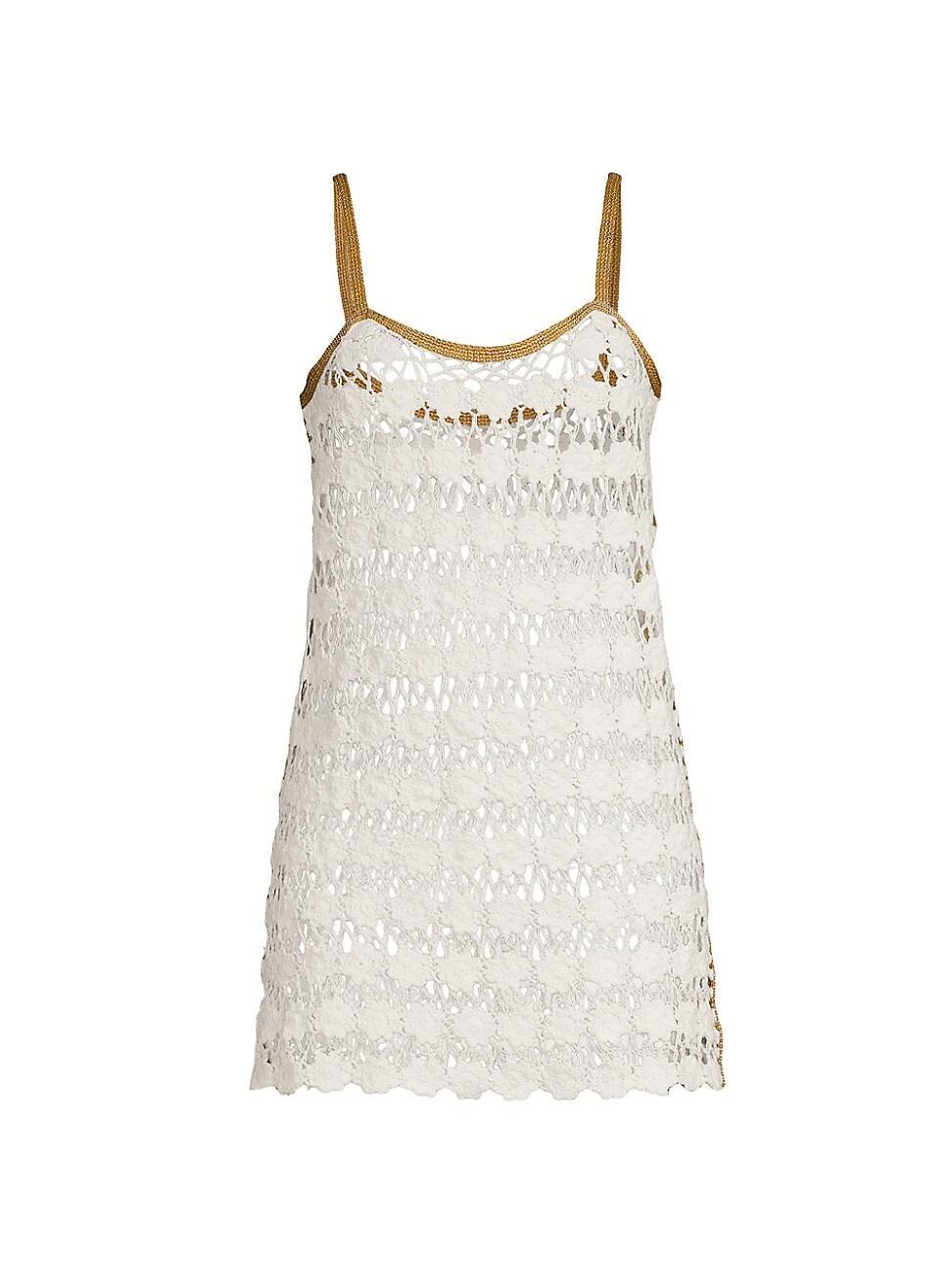 Womens Floral Crochet Cami Minidress Product Image