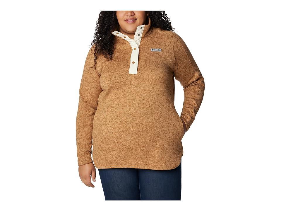 Columbia Plus Size Sweater Weather Tunic (Camel Heather) Women's Clothing product image