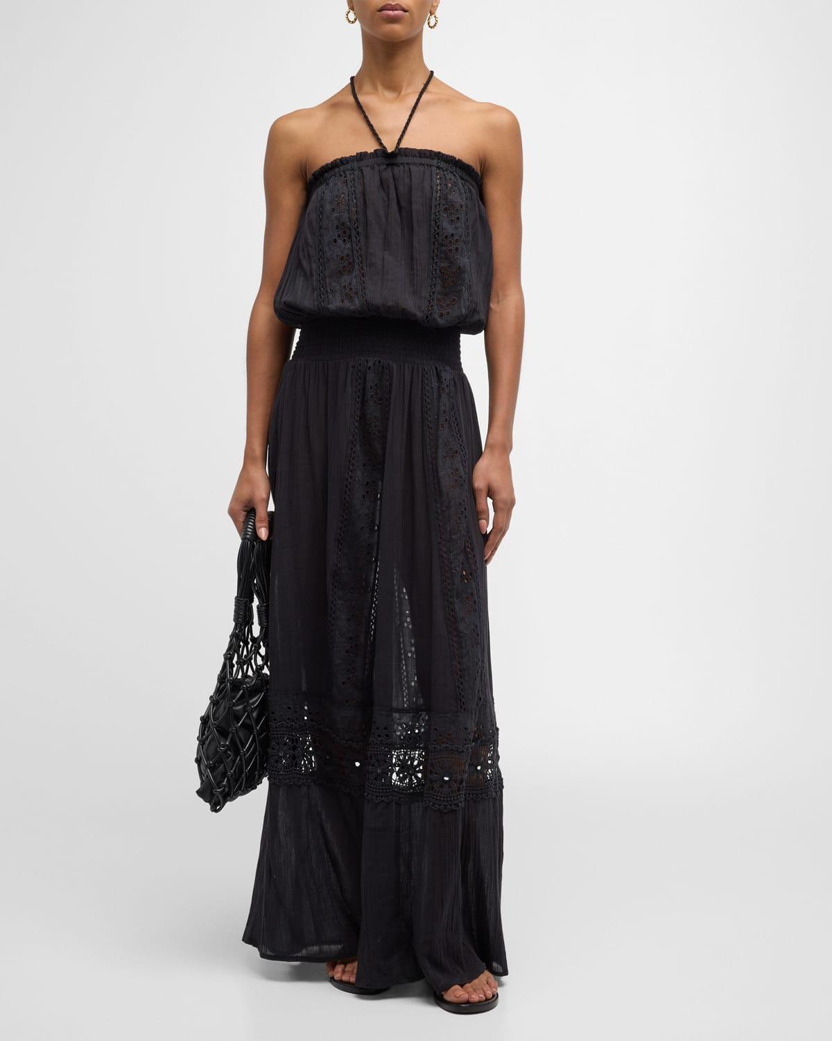 Womens Elyse Cotton Halter Maxi Dress Product Image