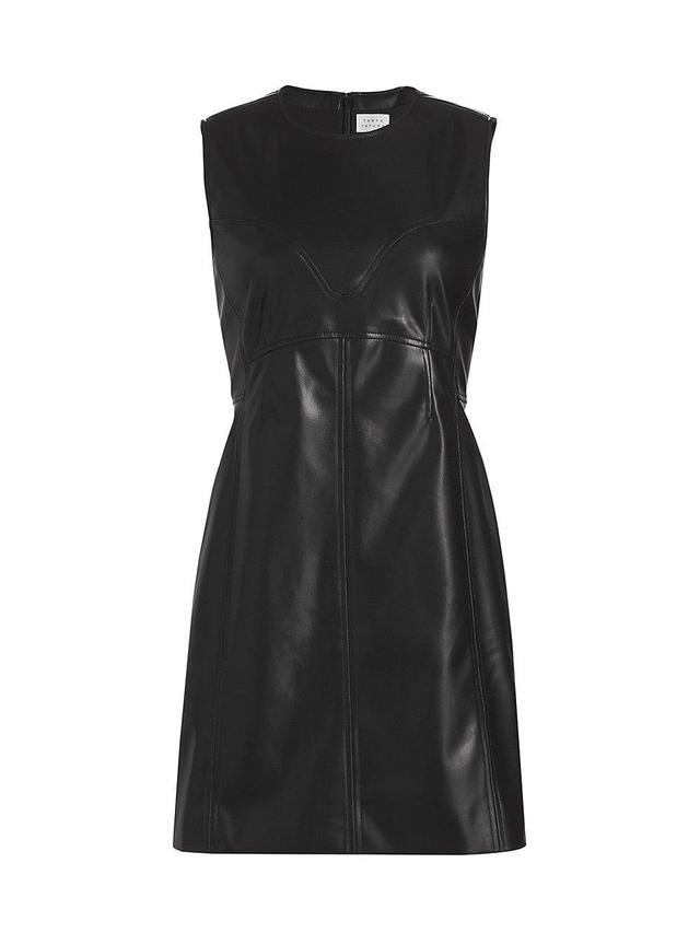 Womens Antonella Vegan Leather Minidress Product Image