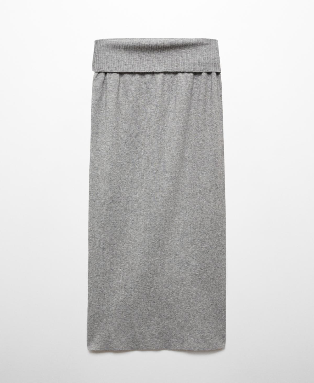 Mango knit fold over skirt Product Image